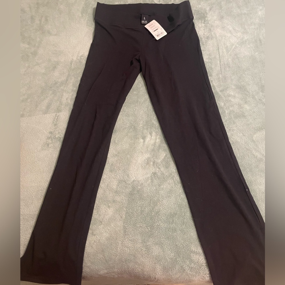 HUE Black Cotton Pants